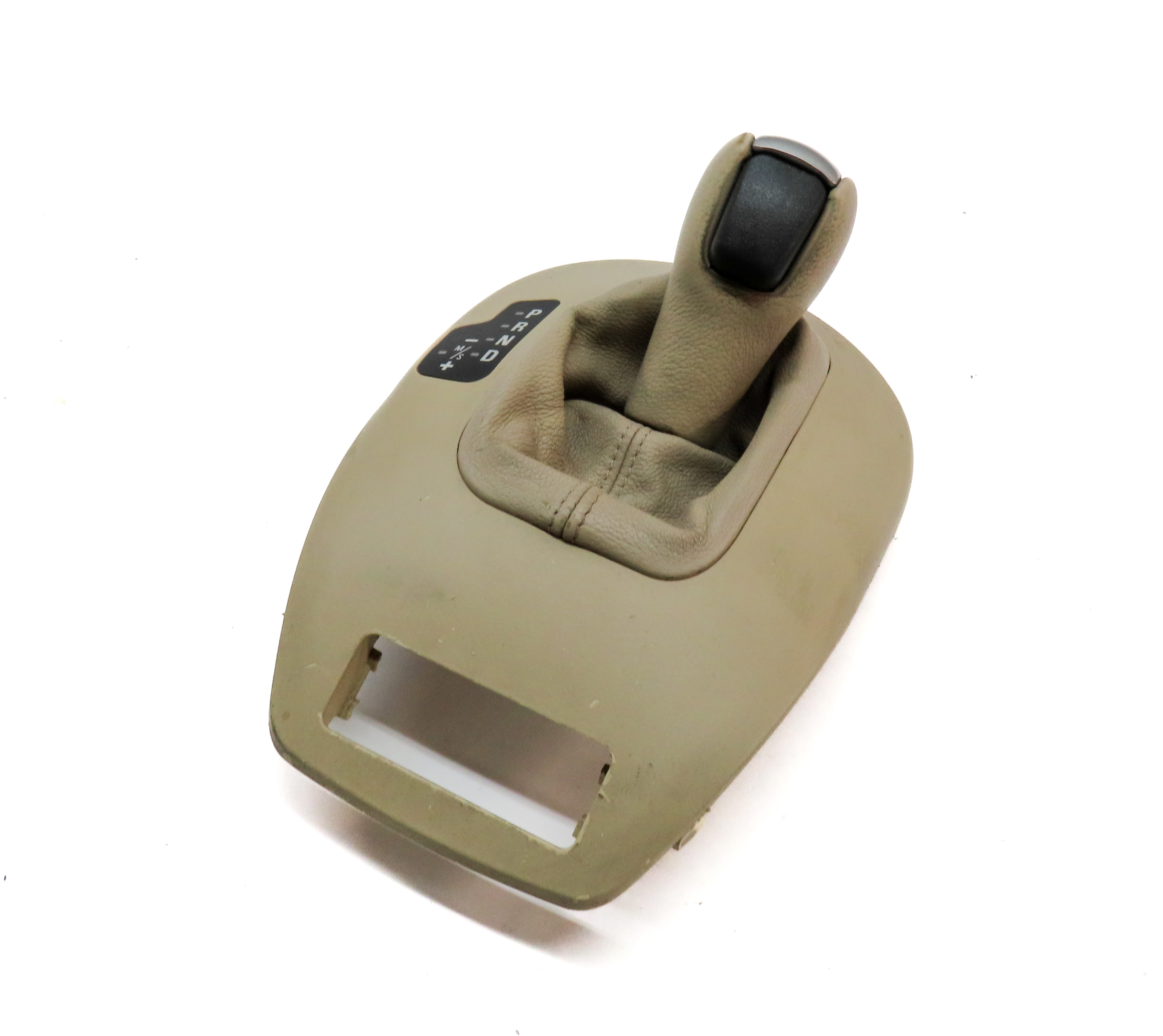 2005 BMW Z4 CONVERTIBLE (E85) FRONT LEFT DRIVER SHIFT KNOB TRIM w/ BOOT (BEIGE) — exact item pictured